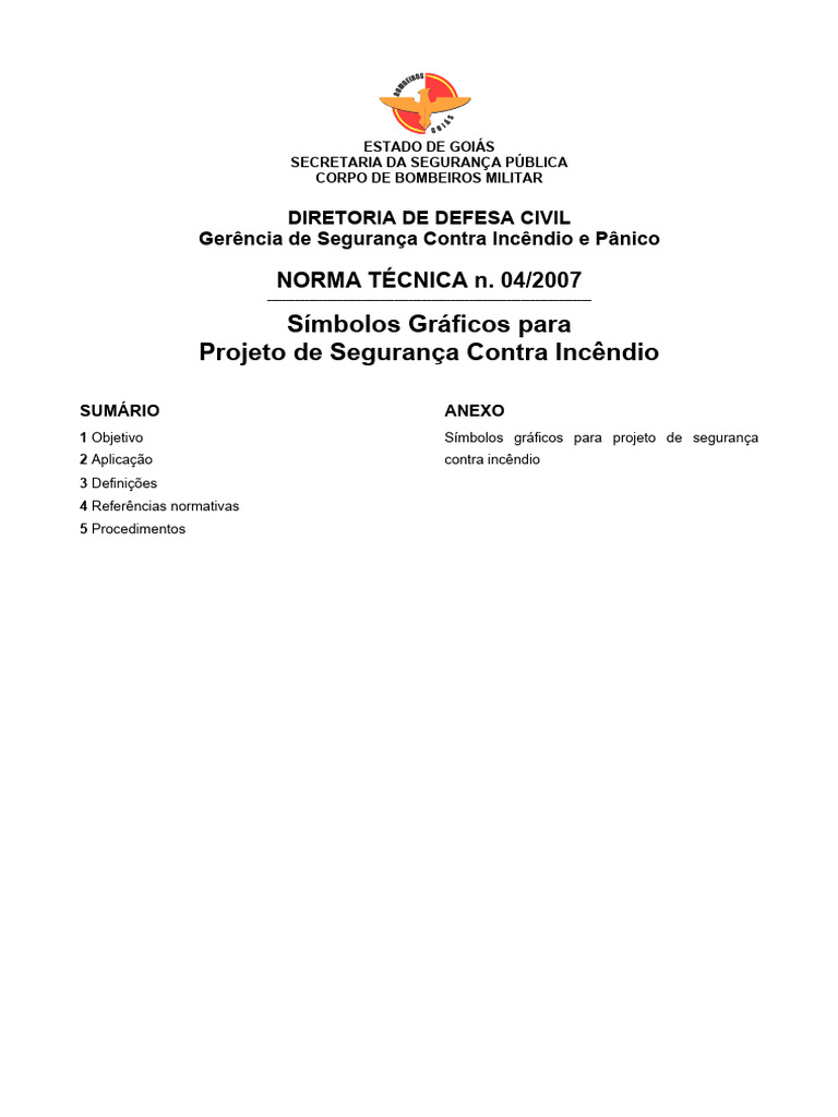 Símbolos para Segurança Contra Incêndio | PDF