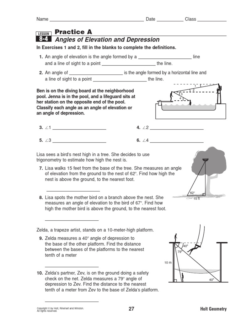 Angles of Elevation and Depression Guide | PDF | Foot (Unit) | Surveying