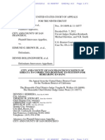 City and County of San Francisco'S Notice of Errata To Corrected Response To Petition For Rehearing en Banc