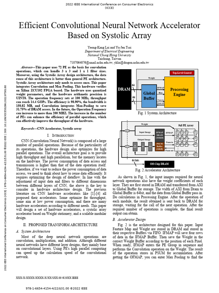 Efficient CNN Accelerator Design | PDF | Dynamic Random Access Memory ...