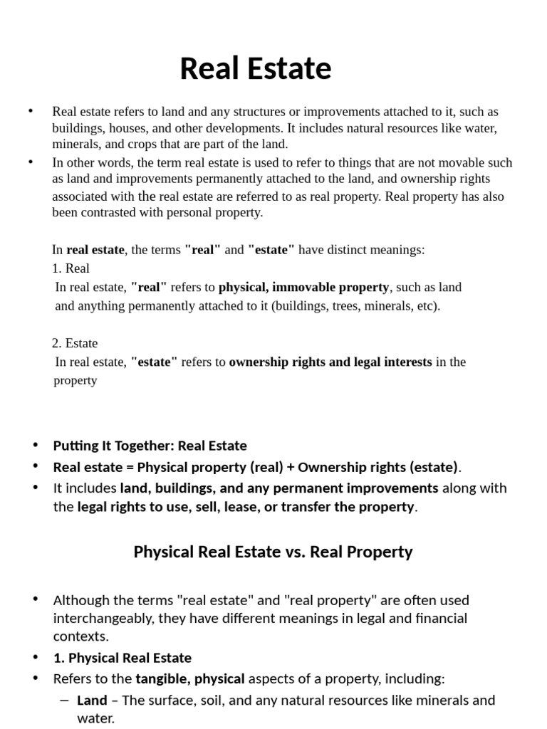 Understanding Real Estate Basics | PDF | Leasehold Estate | Deed