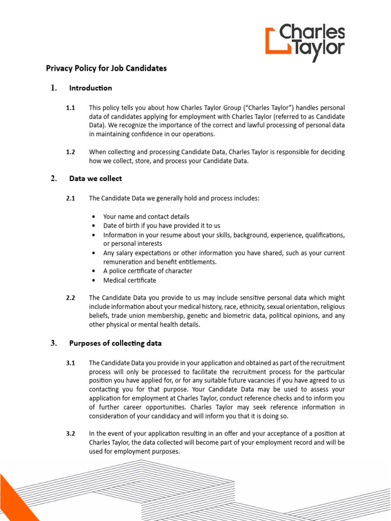 Candidate Privacy Policy September 2024 | PDF | Background Check | Justice
