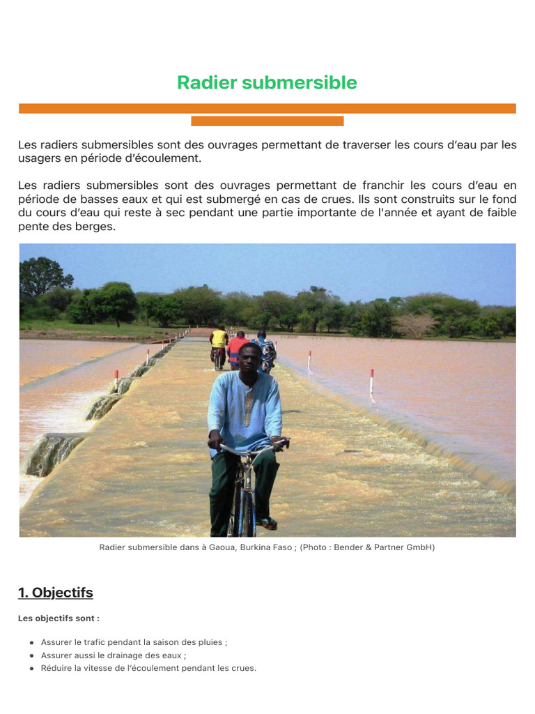 Radier submersible : conception et coûts | PDF
