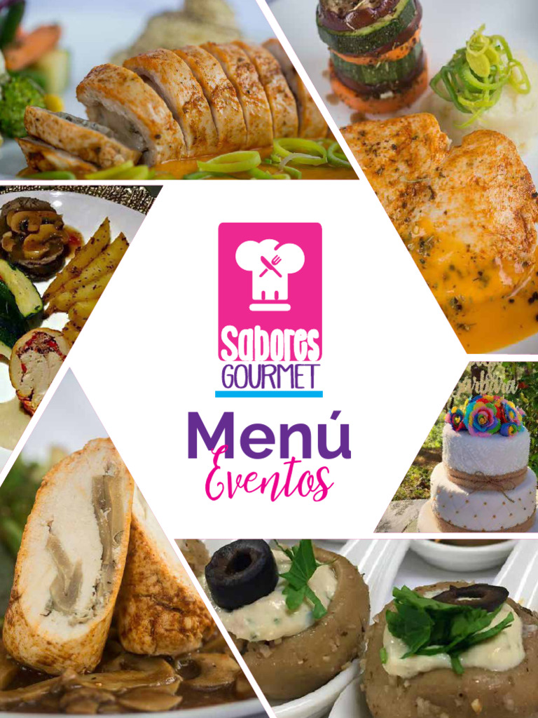 Menú Variado para Eventos y Celebraciones | PDF | ensalada | Pasteles