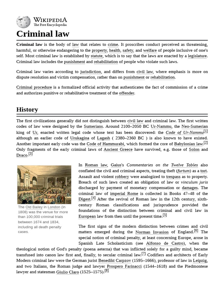 Overview of Criminal Law History | PDF | Criminal Law | Mens Rea