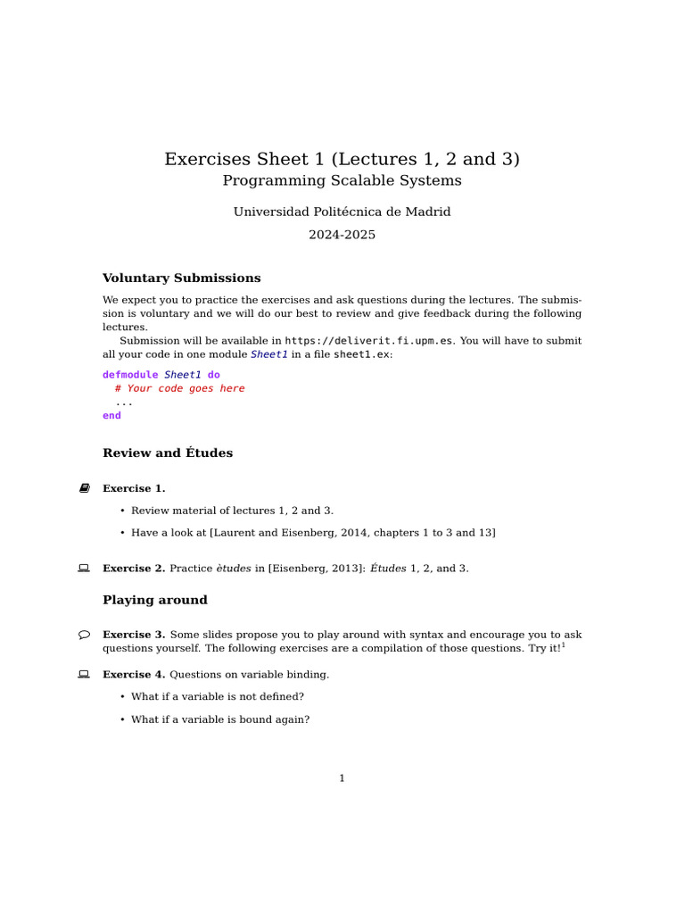 Exercises for Programming Systems | PDF | Software Development ...