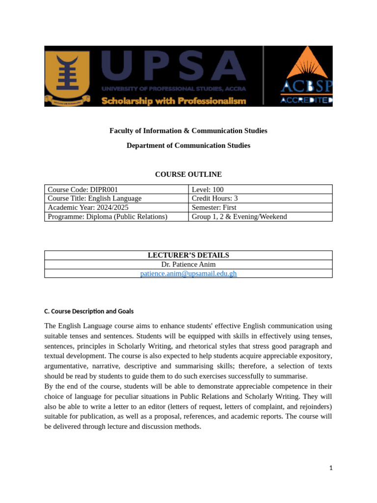 English Language Course Outline for PR Diploma | PDF | Essays | Human ...