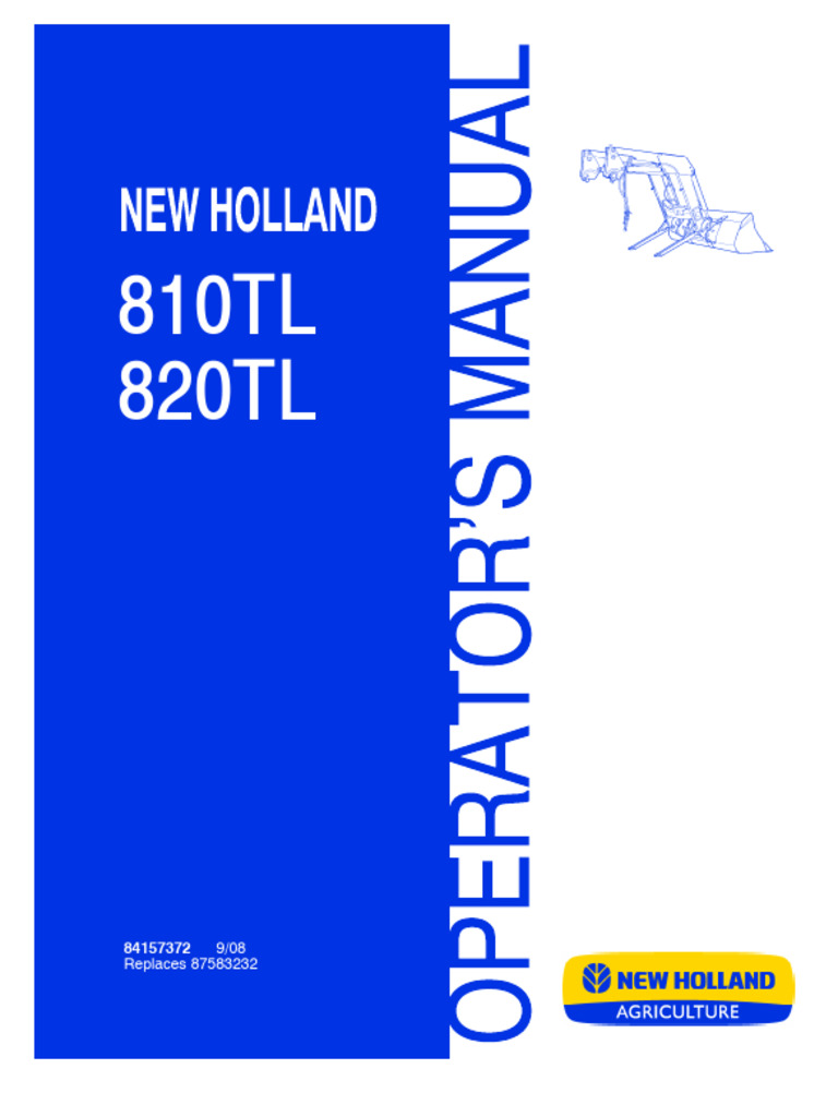 New Holland 810TL/820TL Loader Manual | PDF | Tractor | Loader (Equipment)