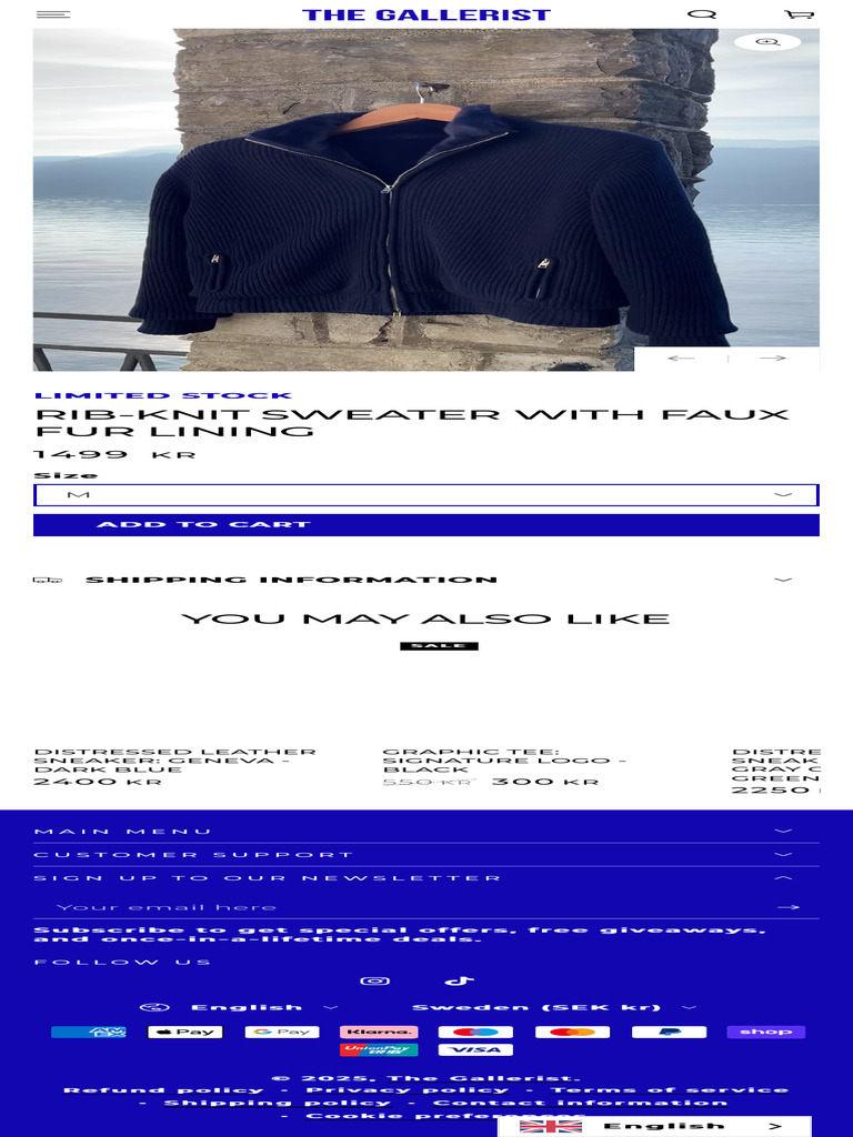 Rib-Knit Sweater With Faux Fur Lining - The Gallerist | PDF