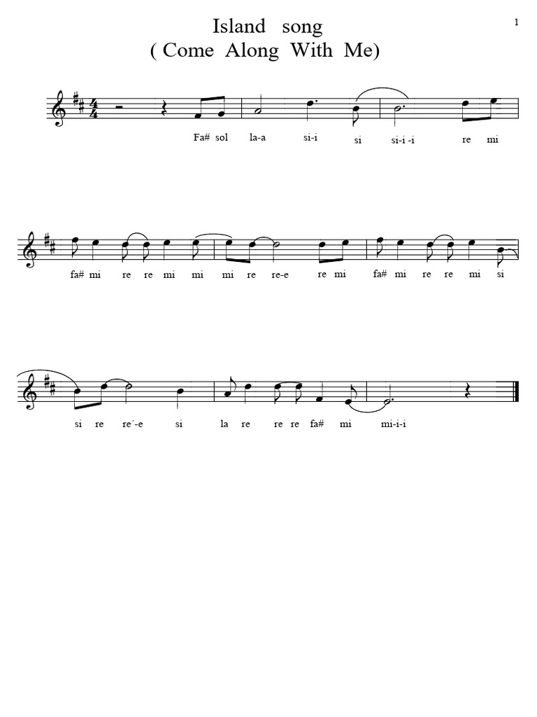 Island Song Sheet Music | PDF