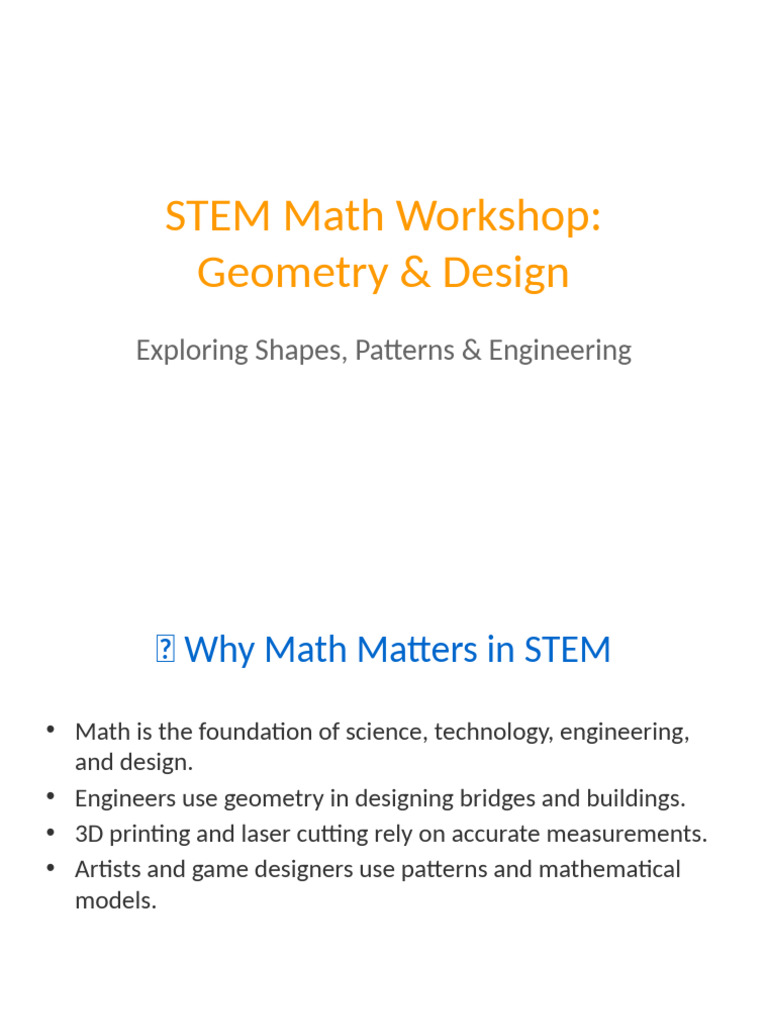 Geometry in STEM: Shapes & Patterns | PDF | Shape | Triangle