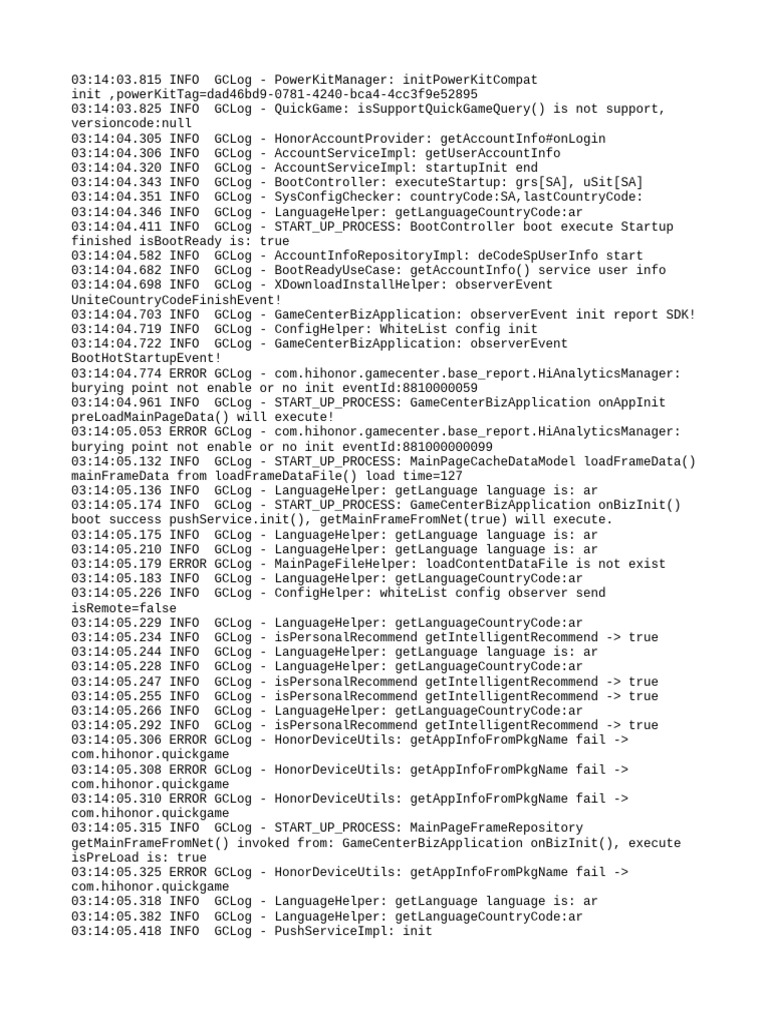 Game Center Startup Log Analysis | PDF | Software Engineering ...