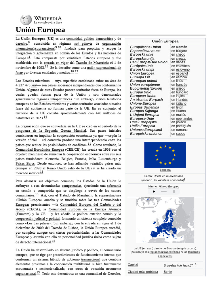 Estructura y funciones de la Unión Europea | PDF | Unión Europea ...