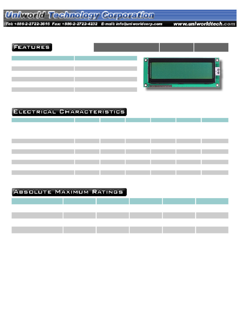LCD Lmc-B2a16 | PDF | Liquid Crystal Display | Manufactured Goods
