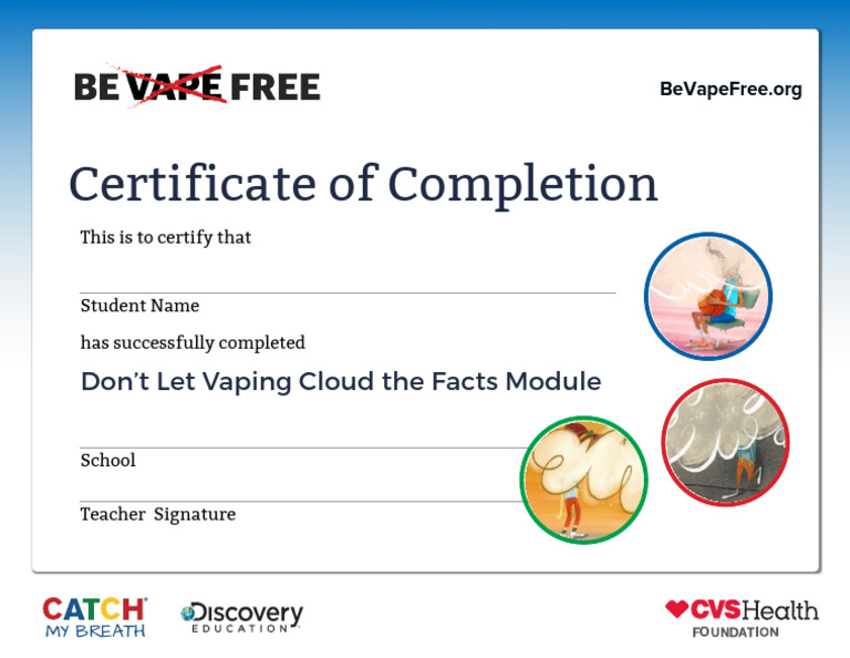 Vape Awareness Completion Certificate | PDF