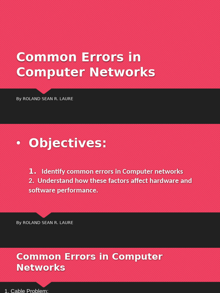 LESSON 5 Common Errors in Computer Networks | PDF | Ip Address ...