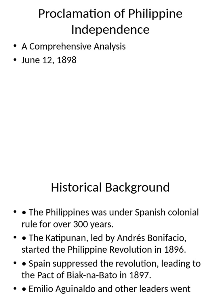 Philippine Independence Proclamation 1898 | PDF | Philippines | Spanish ...