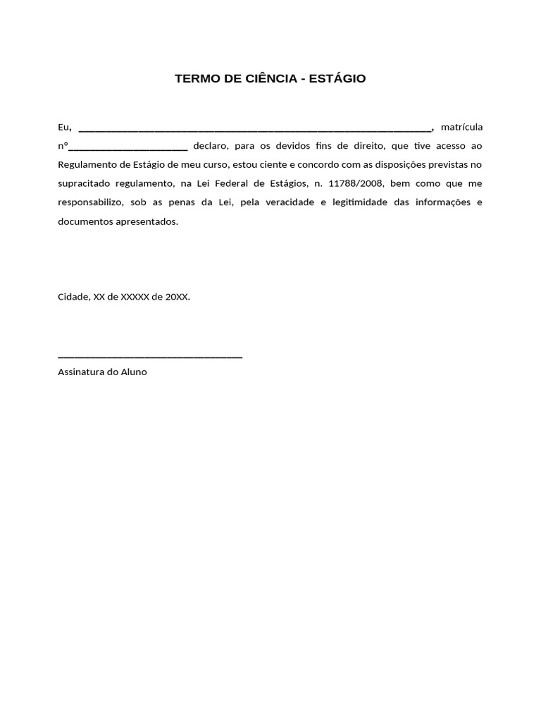 Termo de Ciencia | PDF
