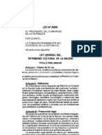 Ley28296 - Ley General Del Patrimonio Cultural de La Nación