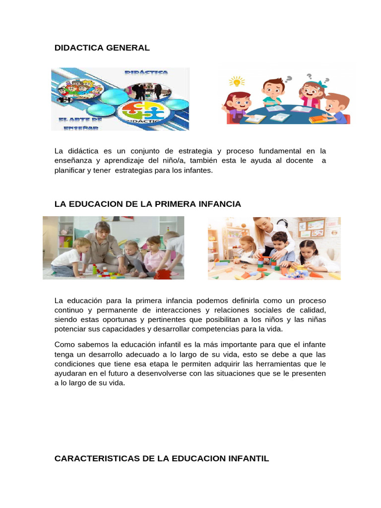 Educación Infantil: Claves y Funciones | PDF | Educación de la primera ...