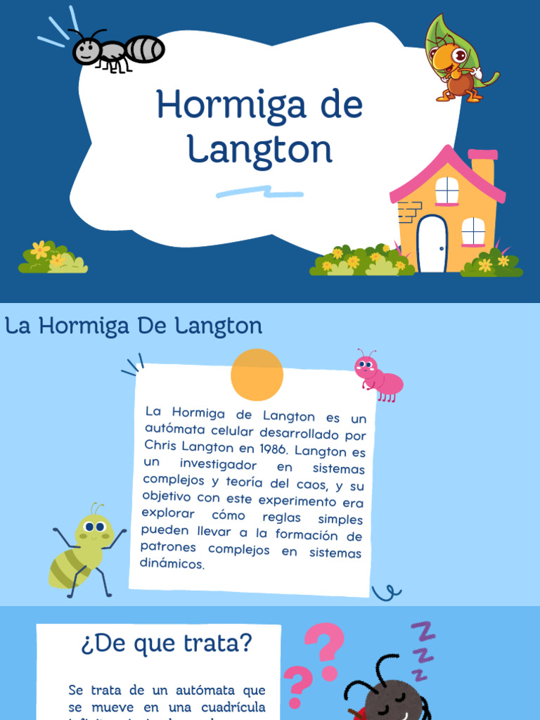 Hormiga de Langton Autómata Celular PDF Teoría del caos Ciencias — free download