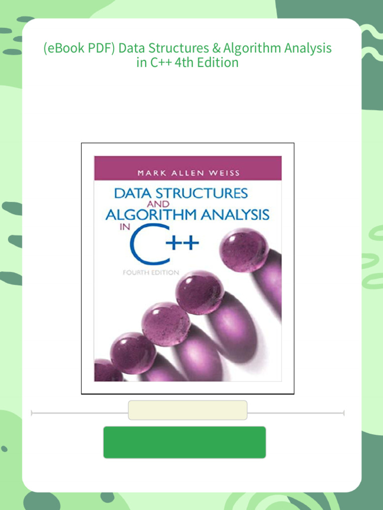 (eBook PDF) Data Structures & Algorithm Analysis in C++ 4th Edition ...