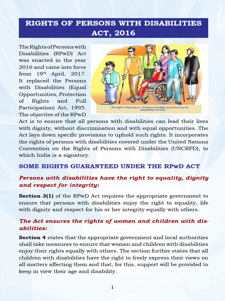 DisabilityRights2016 | PDF | Disability | Accessibility