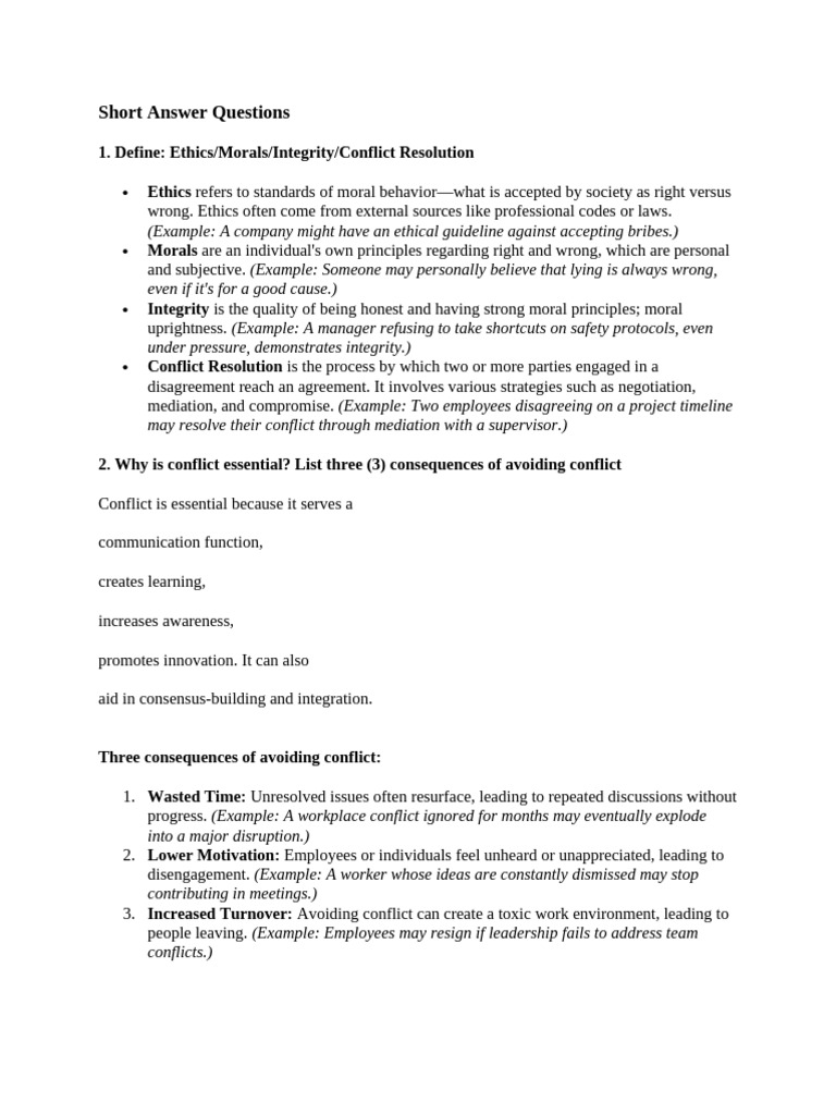 Mediation- Short Answer Questions+ Long Answer Questions | PDF | Body ...