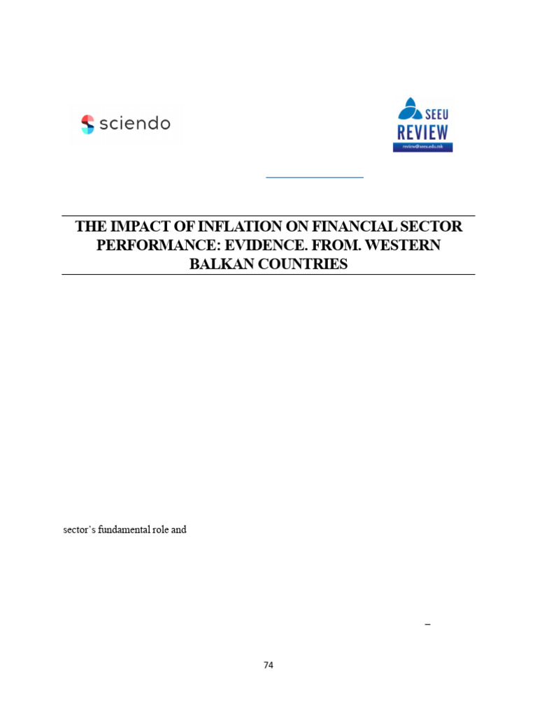 The Impact of Inflation On Financial Sector Perfor | PDF | Inflation ...