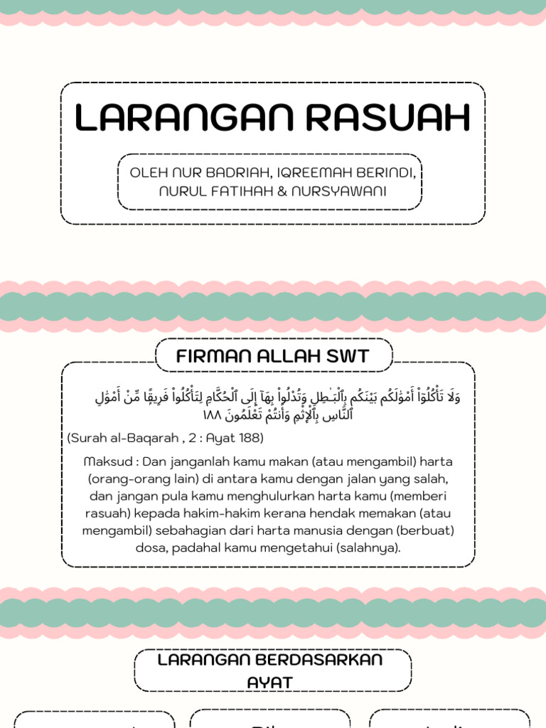 Larangan Rasuah dalam Islam | PDF