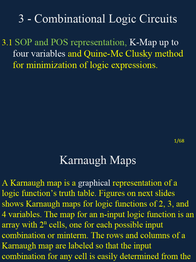 Karnaugh Maps for Logic Simplification | PDF | Mathematical Logic ...