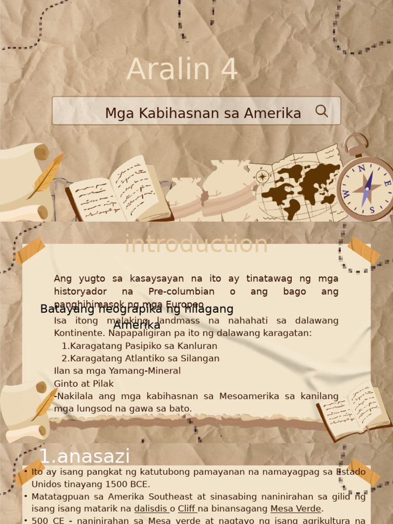 AP 8 Aralin 4 Mga Kabihasnan Sa Amerika | PDF