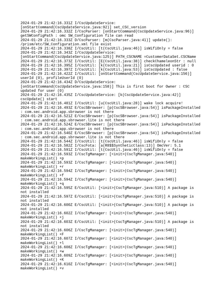 CSC Update Service Log Analysis | PDF | Computing | Software