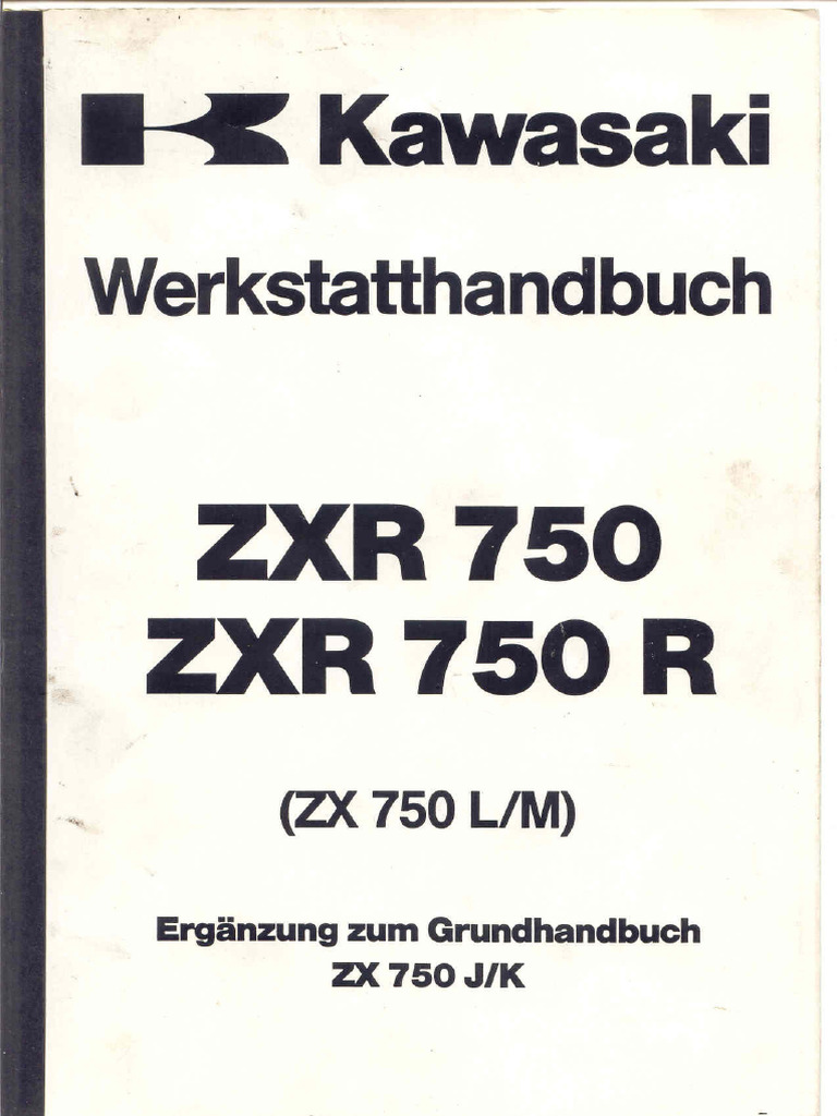 Kawasaki zxr750 zxr750r zx750 - Service Manual (Ger) | PDF