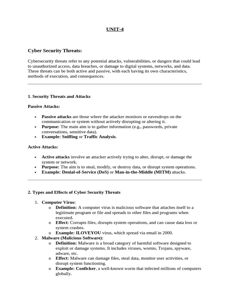 Understanding Cyber Security Threats | PDF | Malware | Security