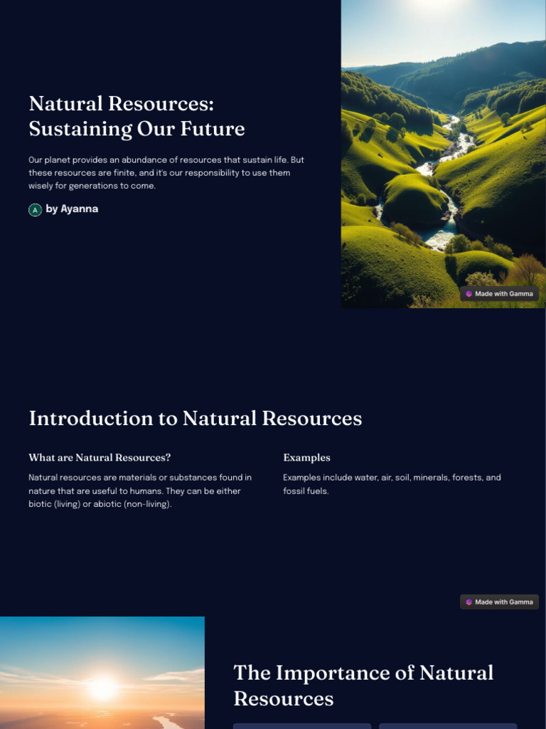Sustainable Management of Natural Resources | PDF | Sustainability ...
