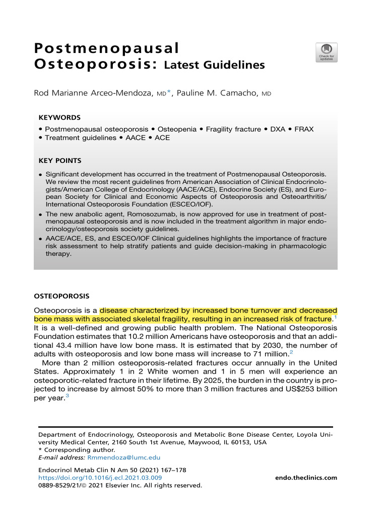 Postmenopausal Osteoporosis | PDF | Osteoporosis | Medical Specialties