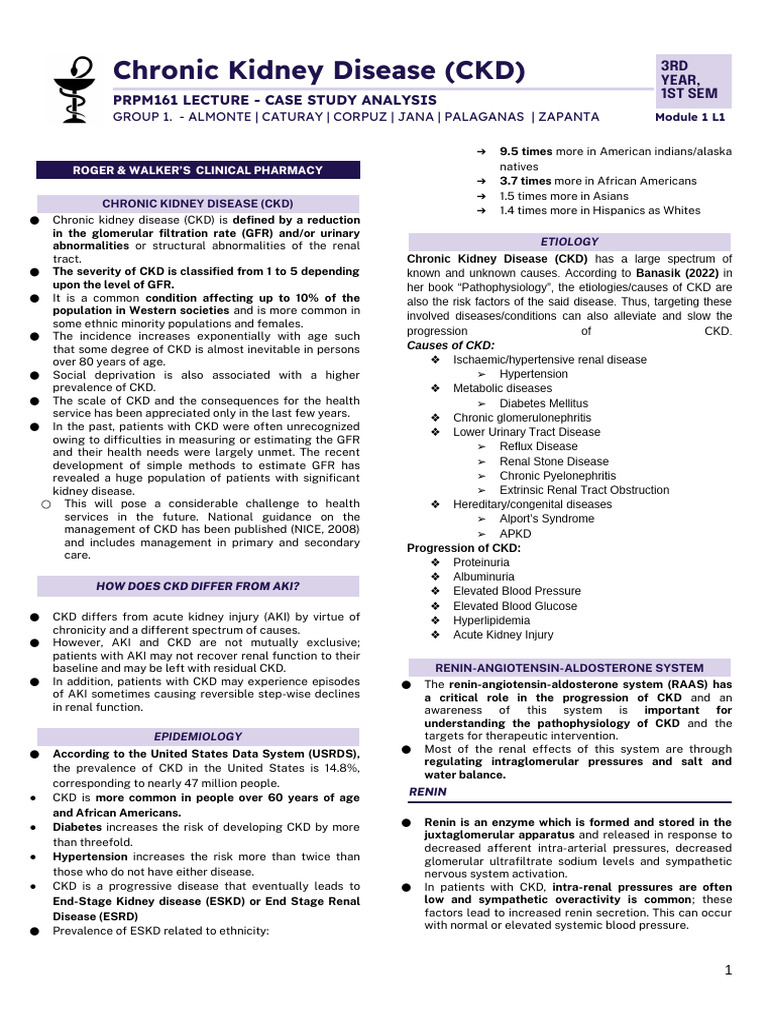 CP - CKD Trans | PDF | Angiotensin | Chronic Kidney Disease