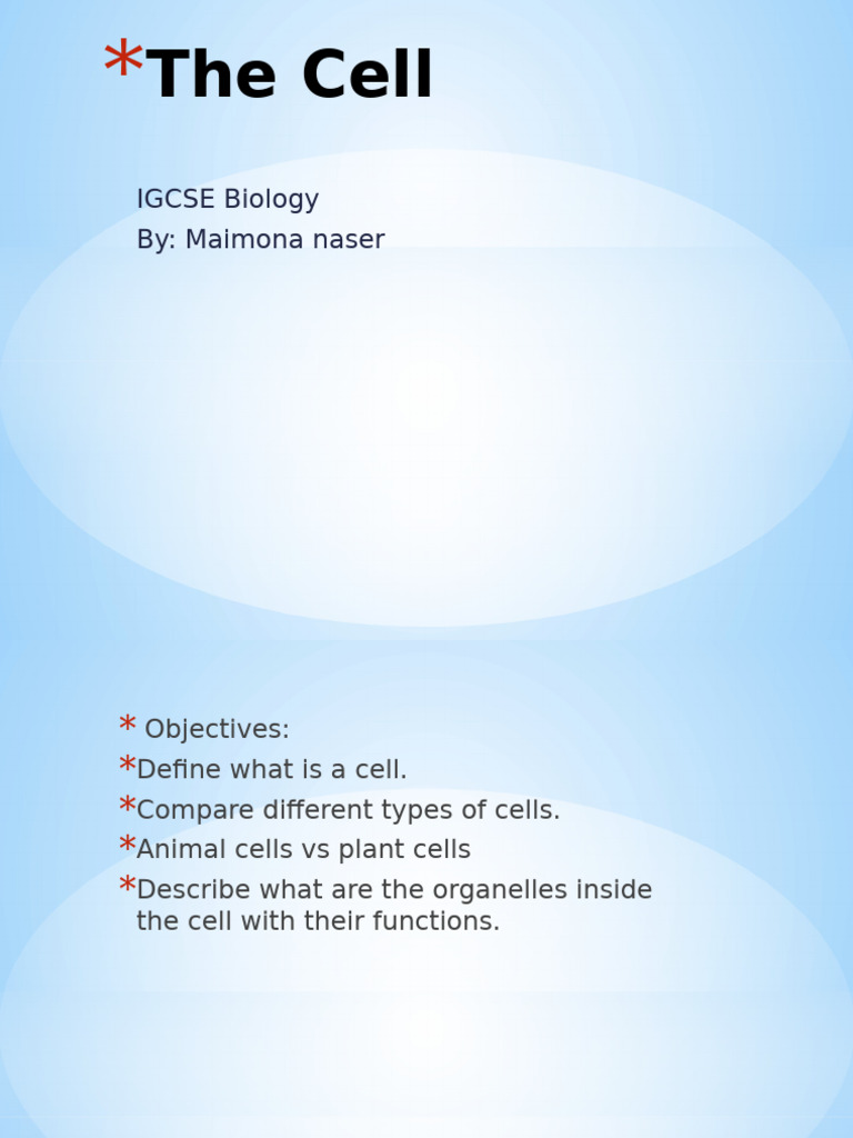 Specialized Cells and Their Functions | PDF