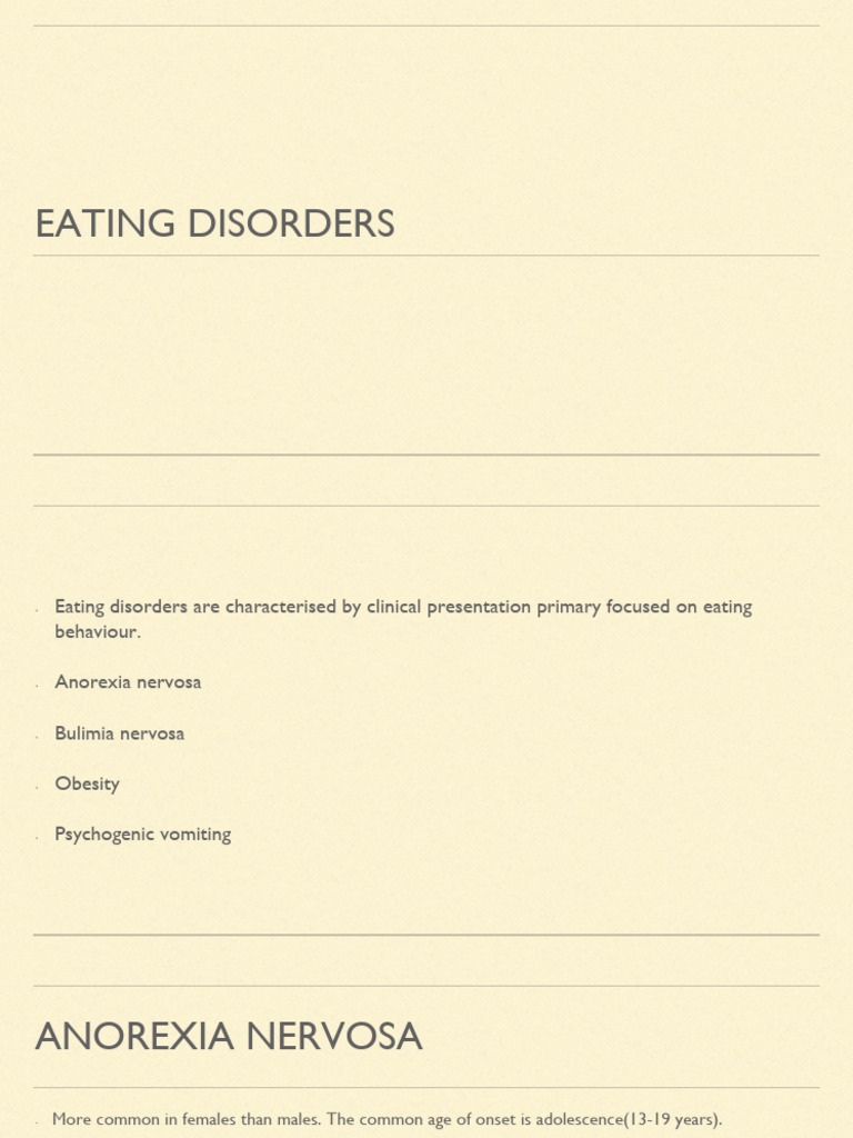 Eating Disorders | PDF | Anorexia Nervosa | Bulimia Nervosa