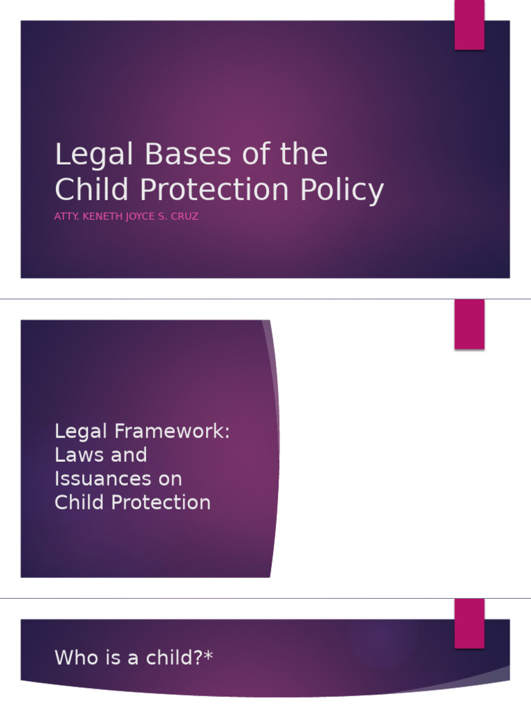 Legal Framework for Child Protection | PDF | Child Abuse | Child Protection