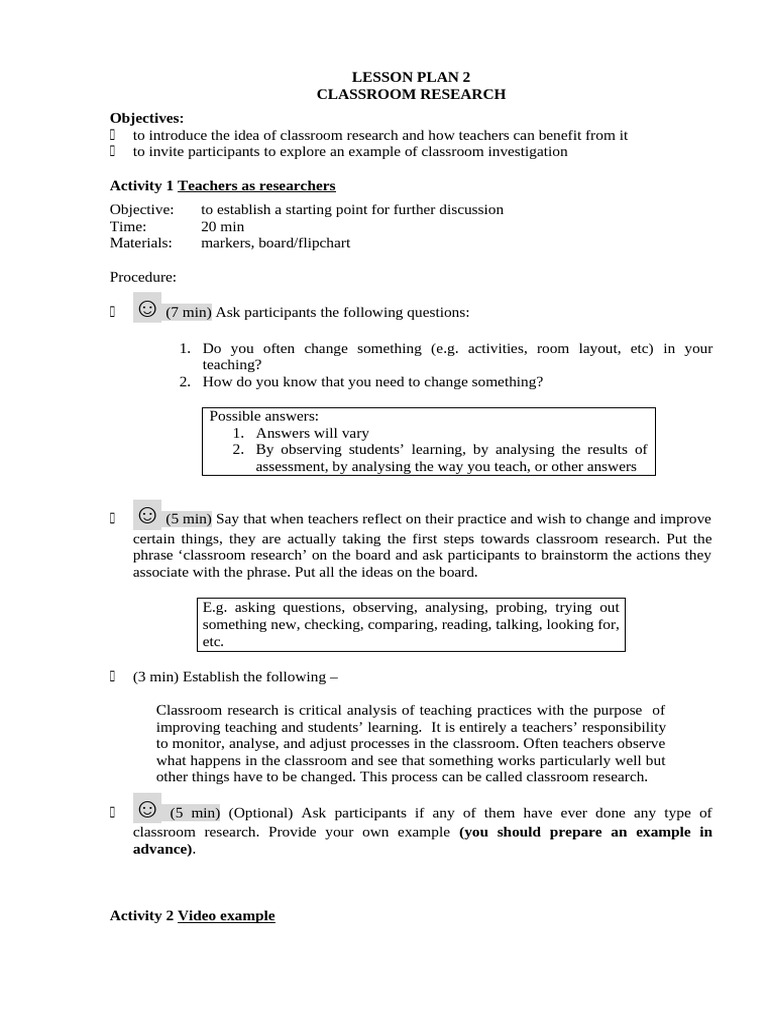 Classroom Research for Teacher Improvement | PDF | Teachers | Language ...