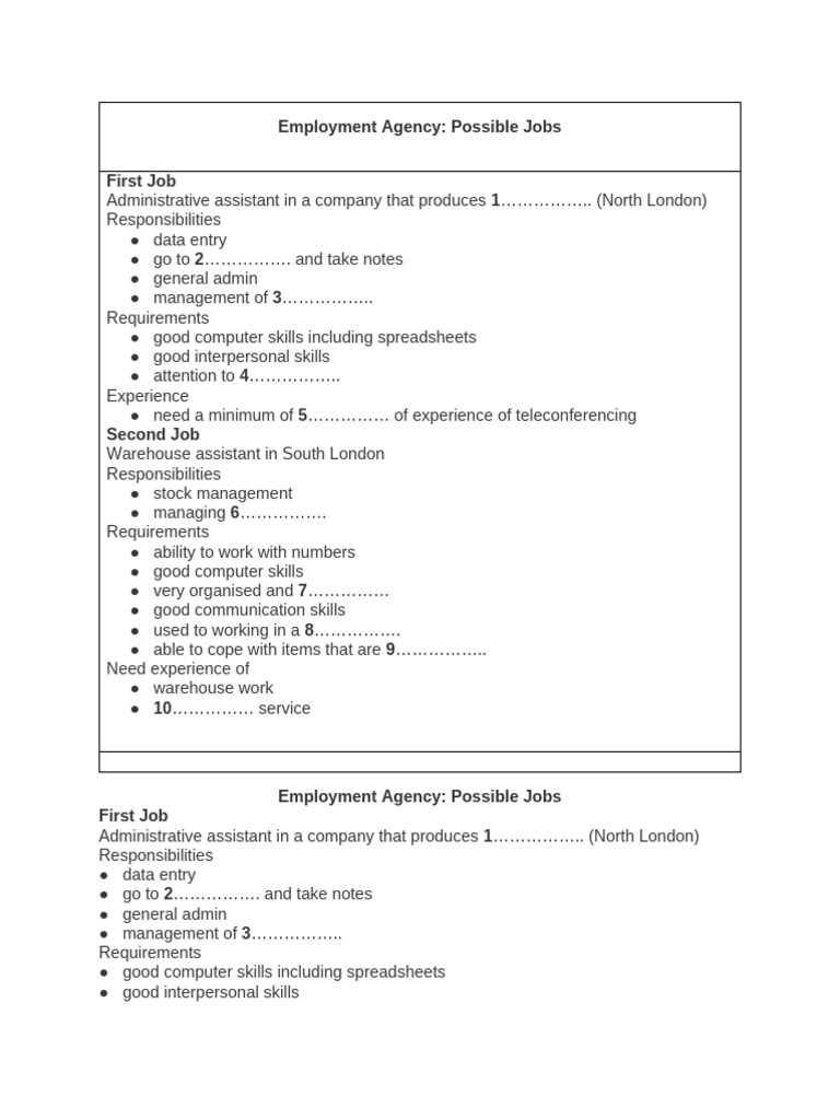 Job Opportunities: Admin & Warehouse Roles | PDF