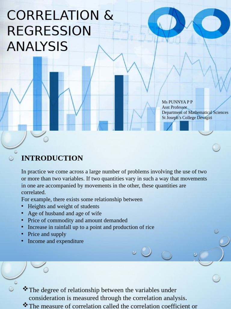 Correlation & Regression Analysis | PDF | Scatter Plot | Statistical ...