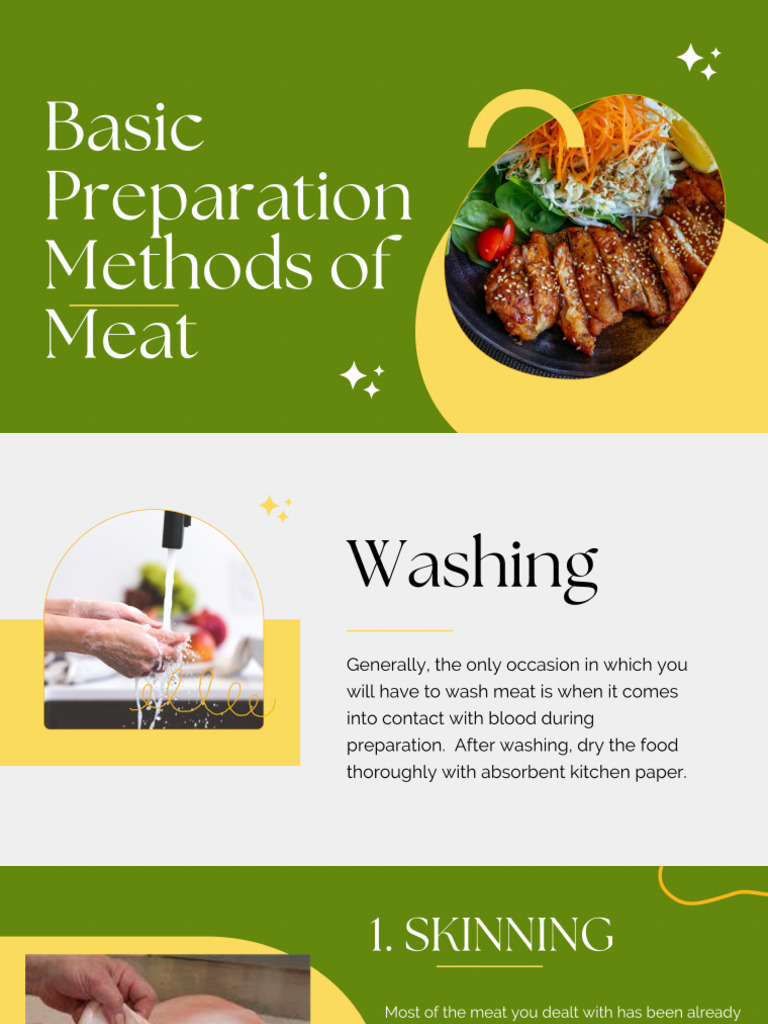 Basic Preparation Methods of Meat - 20250227 - 073321 - 0000 | PDF