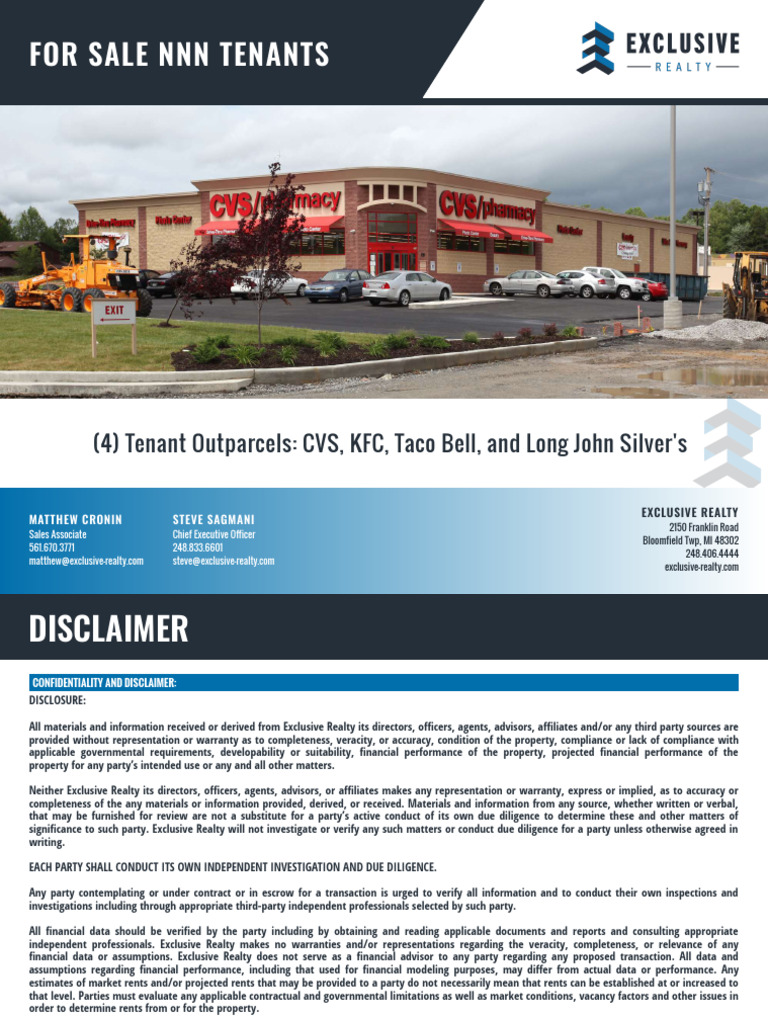 NNN Tenant Outparcels for Sale in WV | PDF