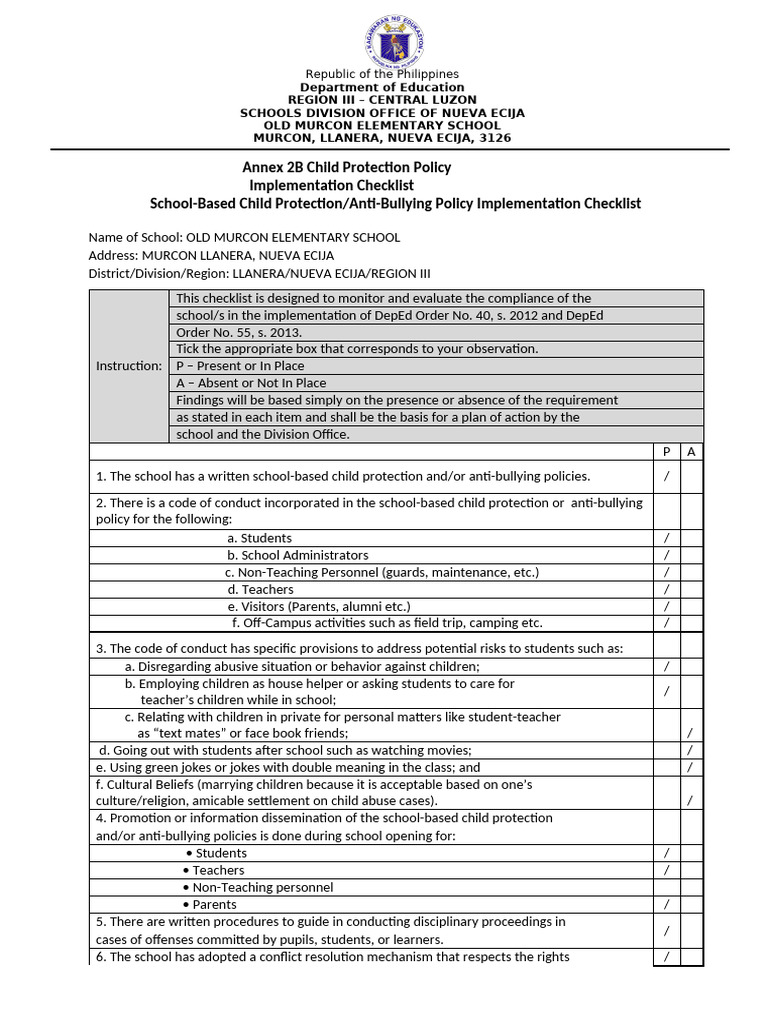 Child Protection Policy | PDF | Bullying | Child Abuse
