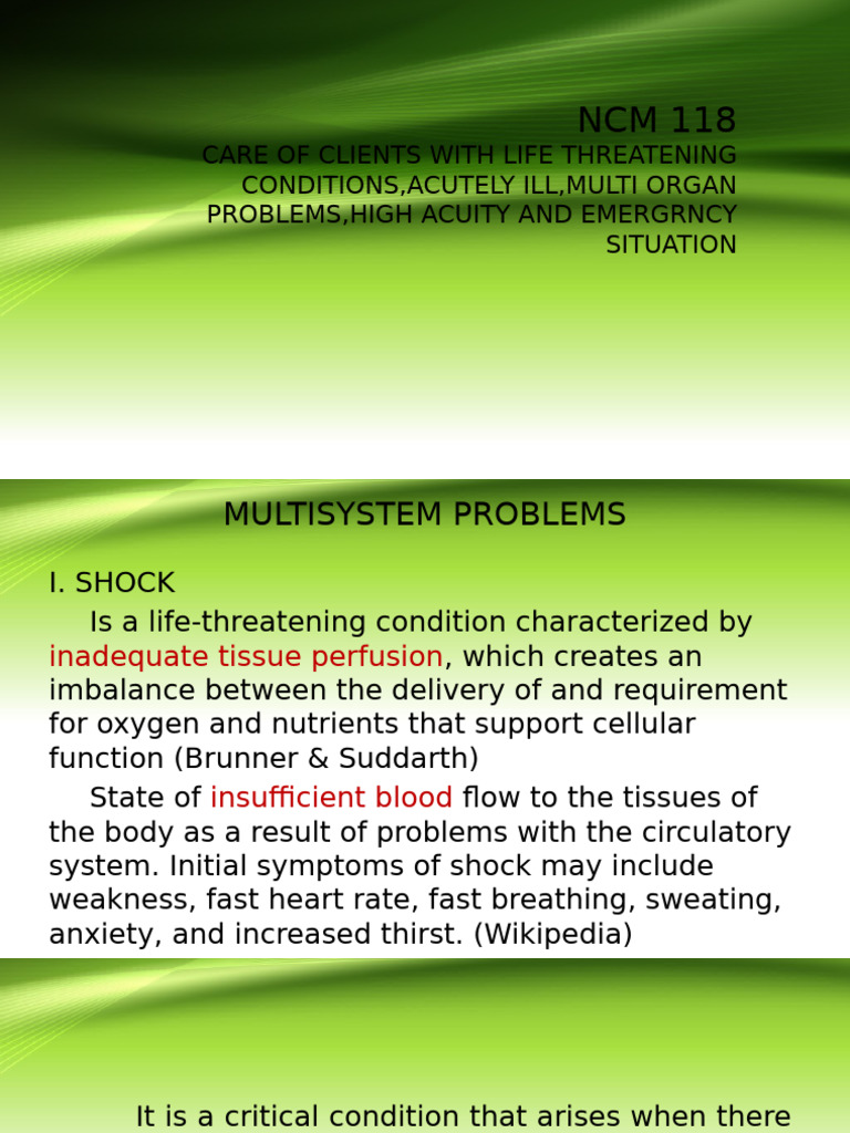 Understanding Shock in Critical Care | PDF | Shock (Circulatory) | Heart
