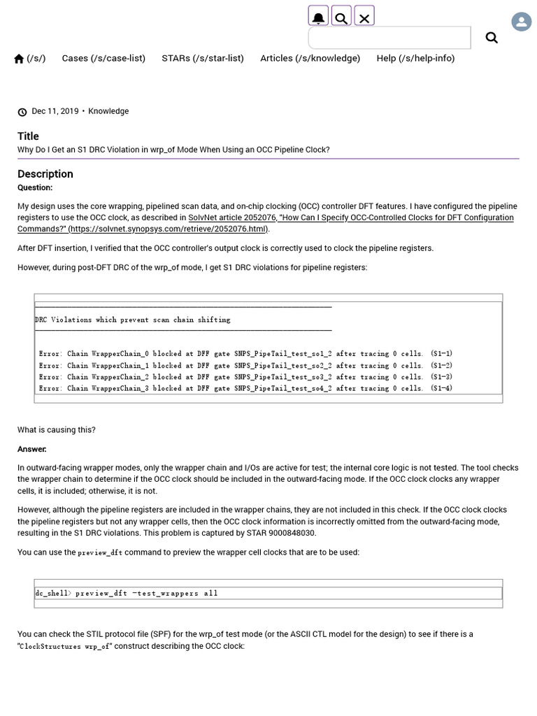 S1 DRC Violation in OCC Pipeline Clock | PDF | Computer Architecture ...