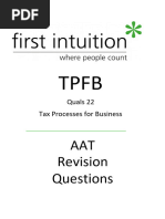 AAT Level 3 Tax Processes Reference | PDF | Value Added Tax | Invoice